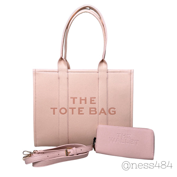 The Tote Bag & Wallet Set Pink - Picture 1 of 12